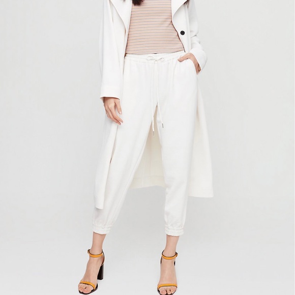 Aritzia Wilfred white joggers - Picture 1 of 11